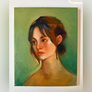 oil paintings original “Portrait sketch ”, 10x8, oil on canvas